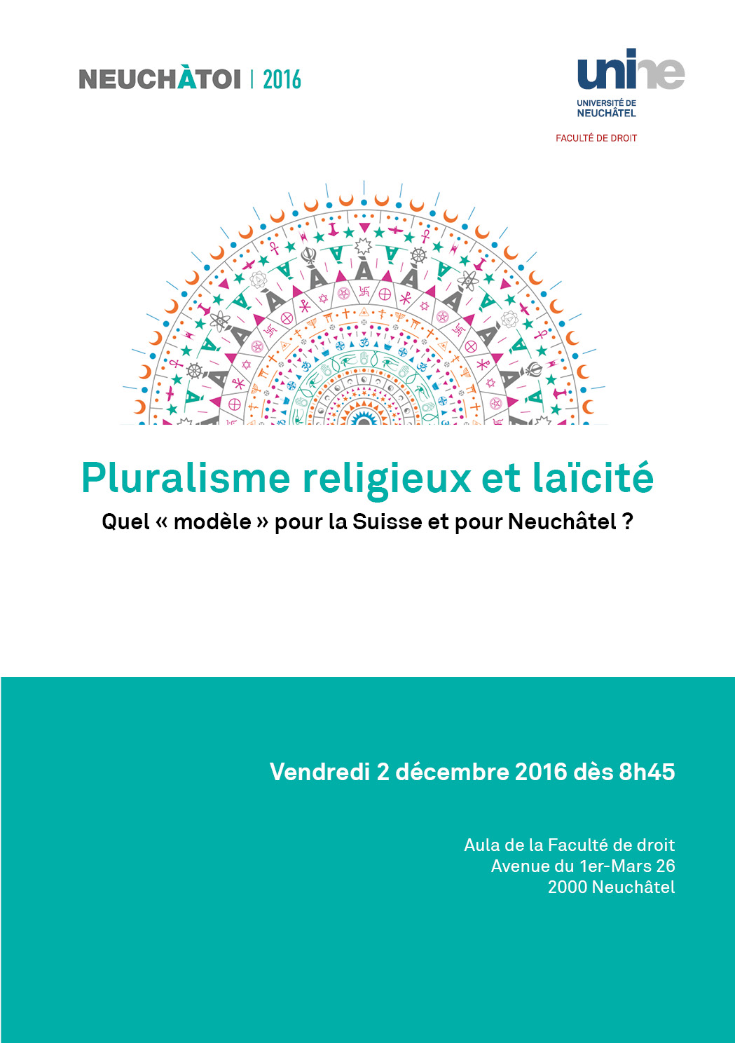 Pluralisme religieux et laïcité - Colloque - Droitne - Faculté de droit ...